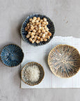 Embossed Stoneware Shell Dish