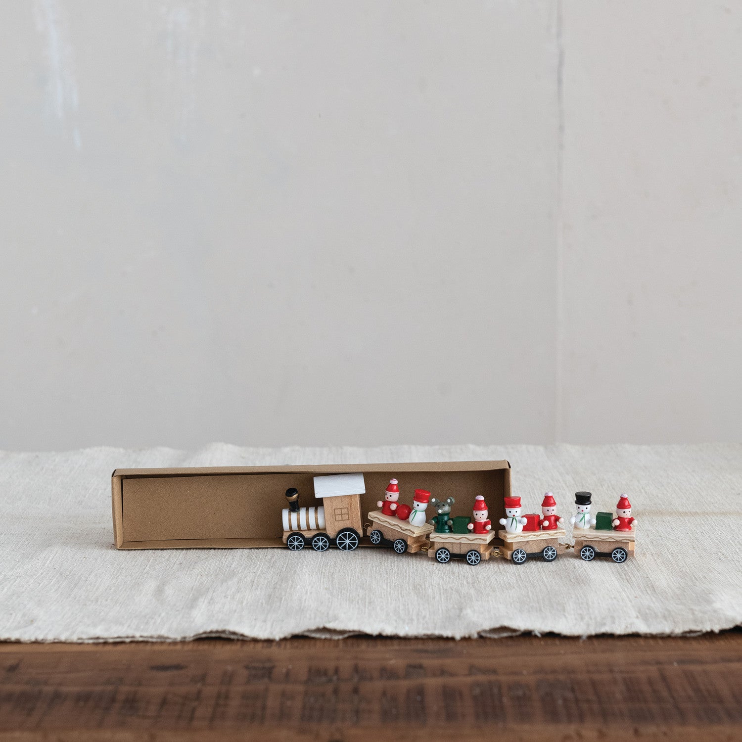Boxed Wood Holiday Train