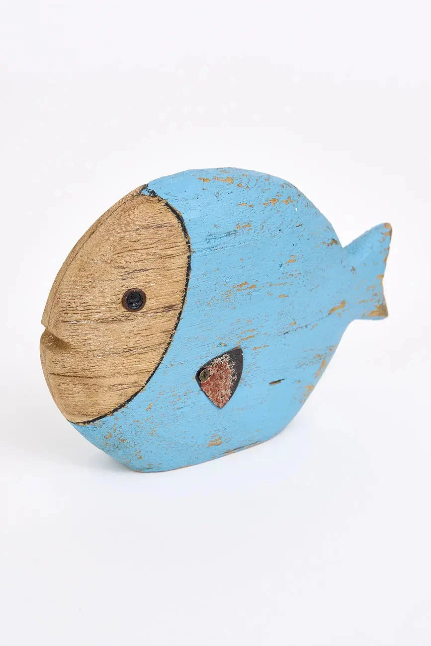 Fish, Wood, Turquoise