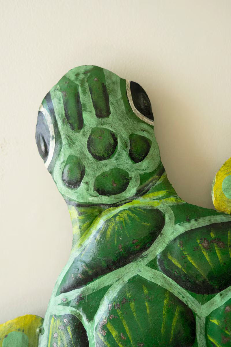 Recycled Metal Sea Turtle Wall Art